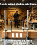 Heavy Duty 3.2 Inch Throat Depth Welding Clamps With Solid Chromium Vanadium Steel Grip, Perfect Fixturing Tool For Mig Tig Stick Jobs, Reliable Workholding For 5/8 Holes That Slap Onto Any Table