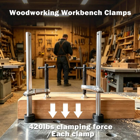 Heavy Duty 3.2 Inch Throat Depth Welding Clamps With Solid Chromium Vanadium Steel Grip, Perfect Fixturing Tool For Mig Tig Stick Jobs, Reliable Workholding For 5/8 Holes That Slap Onto Any Table