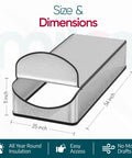 Attic Door Insulation Cover For Pull Down Stairs 25 By 54 By 11 Inches Extra Thick Fireproof Attic Tent Insulator with dimensions