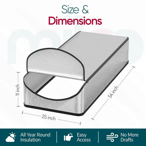 Attic Door Insulation Cover For Pull Down Stairs 25 By 54 By 11 Inches Extra Thick Fireproof Attic Tent Insulator with dimensions
