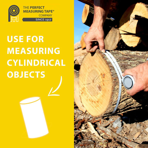 Diameter And Circumference Tape Measure For Easy Measuring Around Anything Handy Pocket Size OD Tool used on tree log