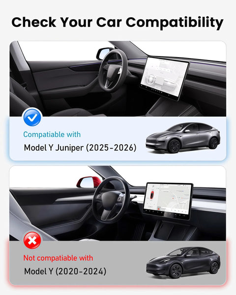 LOWEEY Juniper roof sunshade for Tesla Model Y (2025–2026), black UPF200+ foldable shade with storage bag.