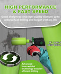 3 Inch Wet Diamond Core Bit for Reinforced Concrete showing 14 inch drilling depth with laser-welded design for concrete and masonry.