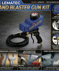 Portable Sand Blaster Gun Kit For Air Compressors With Gravity Feed And Siphon Modes Ideal For Rust Removal And Glass Etching
