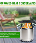 Stainless Steel Fire Pit Heat Deflector With Two Lifting Handles For 15 Inch Pits Compatible With Solo Stove Ranger And More Even Heat Distribution For Warm Cozy Outdoor Nights