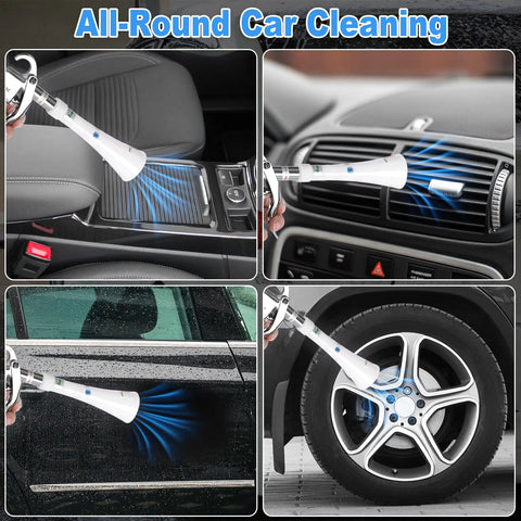 Car Cleaning Gun High Pressure Air Blower For Interior Detailing blasting dust from car interior and dashboard areas.