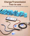 4 In 2 Dual USB C Cable Charger Set For All Devices With USB C Lightning And Micro USB Connectors Great For Travel And Car Chargers
