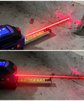 3 In 1 Laser Tape Measure With 197ft Long Range Laser, 16ft Manual Tape, AutoLock, Cross Line Laser Guidance, Unit Switch Ft In M, Measures Area Volume And Pythagorean Purple Finish, measuring concrete corner