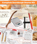 Complete Sourdough Baking Kit With Scale And Banneton Proving Baskets Sourdough Starter Jar Bread Slicer Linen Covers All In One Gift Set