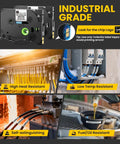 Heat Shrink Label Maker Pro Grade Kit With 12mm Tape For Cable ID Waterproof Wire Labels Two To One Shrink Ratio Flexible ID Tapes For Cables And Wires VW1 Certified 300V 125C Durable Quick Cable ID System, industrial grade label tape