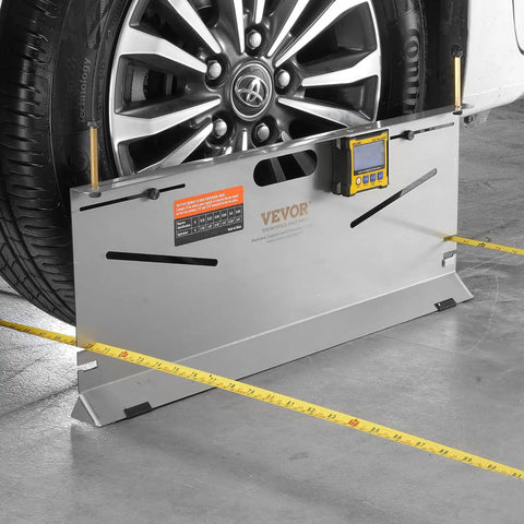 Wheel Alignment Tool 2 Pack Toe Plates With Camber Caster Toe Gauge 0.1 Degree Accuracy stainless steel on car wheel