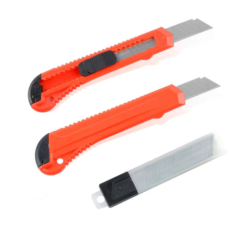 Heavy Duty Art Knife Plus With 15 Blades For Cutting Crafts And Raw Materials 18mm Utility Knife Set For Fabric Leather