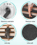 Non Slip Stair Treads For Wood Steps 8 By 30 Inches 15 Pack Self Adhesive Indoor Carpet Protectors in use and washing