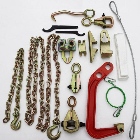Components of 10 Ton Hydraulic Auto Frame Straightener And Car Body Repair Puller For Frame Alignment, 5000 PSI Power, Beefy Heavy Duty Frame Repair Tool, Max Load 2000 Kg