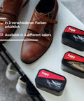 Instant Black Shoe Shine Sponge For Leather Shoes And Boots Delivers Legit Quick Polish Action With A Slick No Sweat Shine. Brown shoes with polish cans.