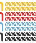 ZUXUSE plastic horseshoe shims set, 600 pcs, blue 1/16, red 1/8, yellow 3/16, black 1/4 for leveling