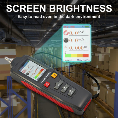Beast Industrial Grade Digital Vibration Meter For Machinery Diagnostics, Measures Acceleration 0.1-199.9 m/s2, Displacement 0.001-1.999 mm, And Velocity 0.1-199.9 mm/s, With Data Storage, Ideal For Compressors, Fans, Gearboxes in warehouse