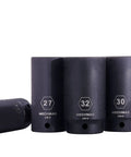 Heavy Duty 14 Piece Deep Impact Socket Set, 1/2 Inch Drive, Metric Sizes 10mm To 32mm, Chrome Vanadium Steel, sockets 27-32mm