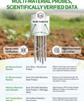 Multi-material probes of Seven In One Digital Soil Test Kit with PH Sunlight Fertility Soil and Air Temperature Humidity Meter