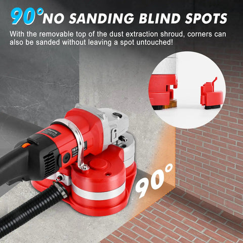 Beast Mode Three Axis Triple Head Concrete Grinder 4 Inch Floor Grinder 2800 Watts 6 Speed Power Tool with dust extraction