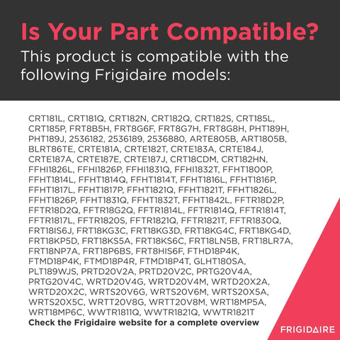 Compatibility list for Frigidaire models with Crisper Drawer Replacement For Refrigerators 240337103 Clear Easy Install.