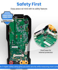 All In One Digital Multimeter True RMS 6000 Counts internal circuitry with safety features and dual fuses visible