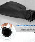 Universal Heavy Duty Tough As Nails Dust Collection Bag For Miter Saw And Table Saw Featuring Steel Reinforced Ash Outlet adjustable black dust bag.