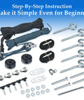 Heavy Duty Jeep Wrangler Hard Top Removal Lift Hoist With Self Levelling Design And Safety Anti-Drop Feature For Easy Roof Access And Secure Lifting Up To Two Hundred Pounds with pulleys, ropes, hooks, and hardware.