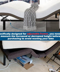 Heavy Duty 4 Inch Metal Adjustable Bed Base Leg Replacement Kit With Extra Height shown on adjustable bed frame