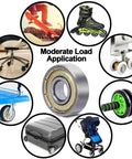 20-Pack 608 ZZ Sealed 8mm x 22mm x 7mm Double Iron Shield Deep Groove Steel Miniature Ball Bearings for various applications