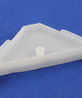 12 Pack 90 Degree Cabinet Triangle Brackets White Durable Plastic Corner Support Braces With Off Center Screw Holes For Easier Installation