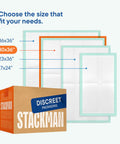Extra Large Disposable Bed Pads 30 By 36 Inches 50 Pack showcased with various sizes to fit different needs.
