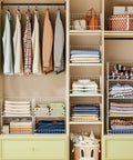 Stackable Closet Organizers And Foldable Storage Baskets Keep Your Wardrobe Looking Slick With These Spacious Clothes Drawer Bins In Fresh White.