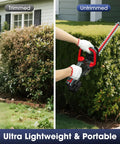 Cordless Hedge Trimmer For 18V Battery, 22 Inch Dual Action Blade With Safety Lock, trimming garden hedge