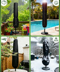 Patio Umbrella Cover For 9 To 12 Ft Market And Patio Umbrellas Waterproof 420D Oxford Fabric With Storage Pouch Center Pole Compatible Outdoor Deck Pool And Backyard Protection in seasonal yard and pool settings