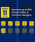 410 Replacement Filter For Whole House Air Purifiers MERV 11 Dust And Allergen Defense 16x25x4 targets dust and pollen