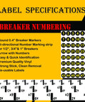 Ultimate All-In-One Electrical Panel Label Kit For Safe Home Wiring with 48-Circuit Directory and numbered markers visible.