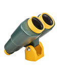 Rotating Playset Binoculars For Kids Green And Yellow Durable Polyethylene With Sun Fade Resistant Finish, side view