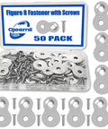 Heavy Duty Figure 8 Fasteners Set With Screws For Desk And Table Top Connectors 12 Gauge Zinc Plated Steel Furniture Hardware