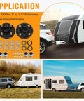 Premium 4 Lug Trailer Hub Kit 2 Sets Glides Right On One And One Sixteen Inch Straight Spindle 4X4 Bolt Pattern 2000 Lb Rated parts and application images.