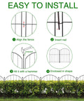 Installation guide for Garden Fence Panels Set Of 10 Arched Rustproof Metal Border Fence For Dogs And Pets No Dig Yard Edging