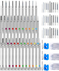 39 Piece Pro Grade Precision Watch Screwdriver Set With Flat And Cross Head Micro Drivers From 0.6 mm To 2.0 mm High Hardness Steel