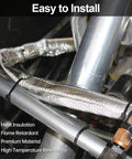 Beefy Aluminized Heat Sleeve Three Quarters Inch By Ten Feet With Hook And Loop Closure Heat Shield Sleeve Kit in engine bay