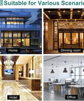 Collage showing various scenarios for Beefy Modern Entry Door Handle Pull Set: home, dining room, hotel, and office.