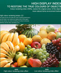 VOGHMOLD 12W LED Recessed Ceiling Light Glass Panel Downlight 6 inch, 3000K illuminating a colorful assortment of fruits.