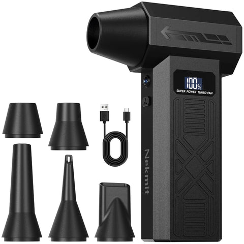 Powerful Electric Air Duster With 200000 RPM Core Motor 4 Gear Adjustable Airflow Fast Charging LED Display Ultra Compact Dust Blower