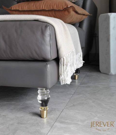 Clear Acrylic Furniture Legs Set of 4 Replacement Feet for Sofas Couches Cabinets and Dressers, Mid Century Modern Look