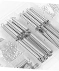 Get That Pro Tool Vibe With These 200 Pcs Assorted Springs Including Compression And Extension Options For DIY Repairs, Home Fixes, Auto Jobs, And Mechanical Tasks A Must Have Portable Hardware Kit Built To Last. steel springs in organizer tray