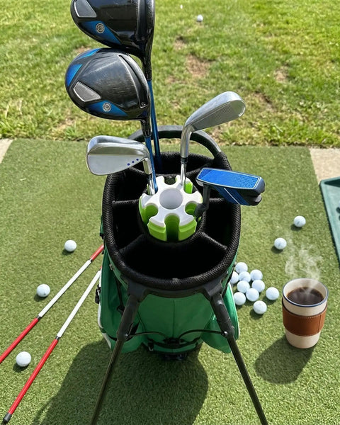 Golf Bag Organizer And Club Carrier For On The Go Golfers Portable Storage Clip For irons woods and putters on green grass