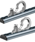 Solid Dual Sliding Wall Anchor Rail System With Adjustable Height For Resistance Bands And Suspension Trainers Made From Heavy Duty Aluminum, featuring smooth sliding hooks.